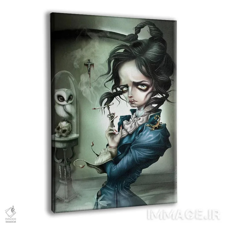 تابلو گاهی خانم ایوز سیگار میکشد! اثر آنتنور ون خان - نمای پرسپکتیو محصول