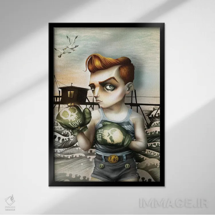 تابلو مارسل آپرکیوت (نام خاص) اثر آنتنور ون خان - نمای قابدار مشکی