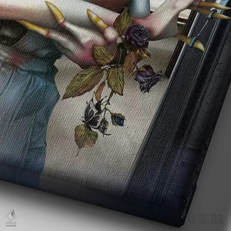 تابلو آنتونی، انگشتان طلایی اثر آنتنور ون خان - نمای نزدیک بافت بوم