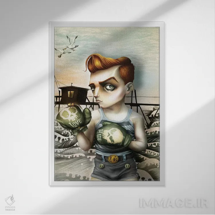 تابلو مارسل آپرکیوت (نام خاص) اثر آنتنور ون خان - نمای قابدار سفید