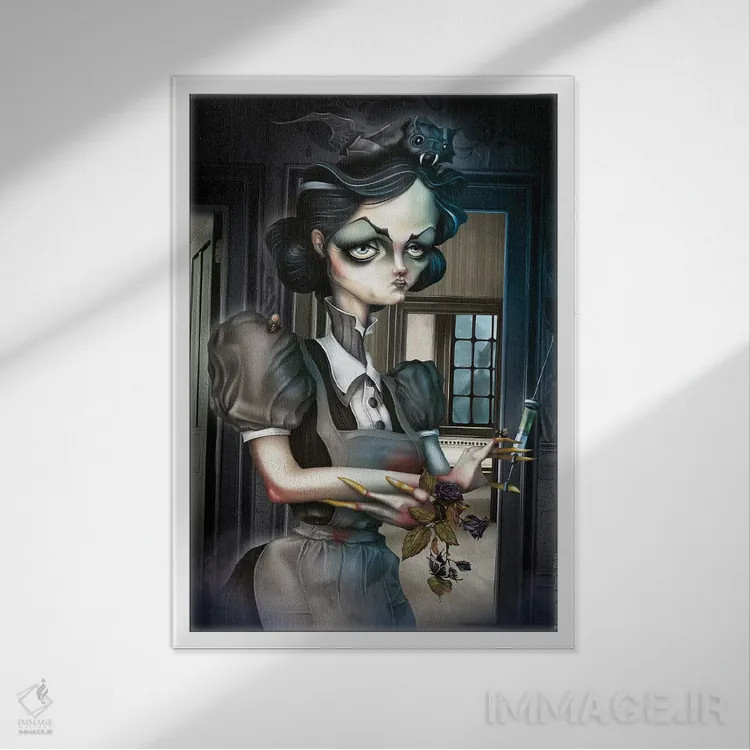 تابلو آنتونی، انگشتان طلایی اثر آنتنور ون خان - نمای قابدار سفید