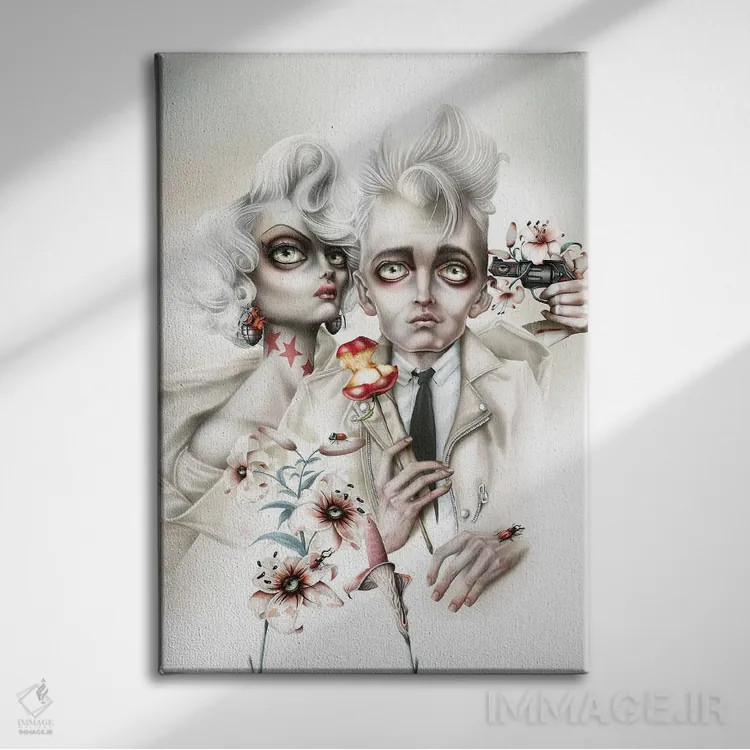 تابلو رولت روسی (بازی) اثر آنتنور ون خان - نمای روبهرو روی دیوار