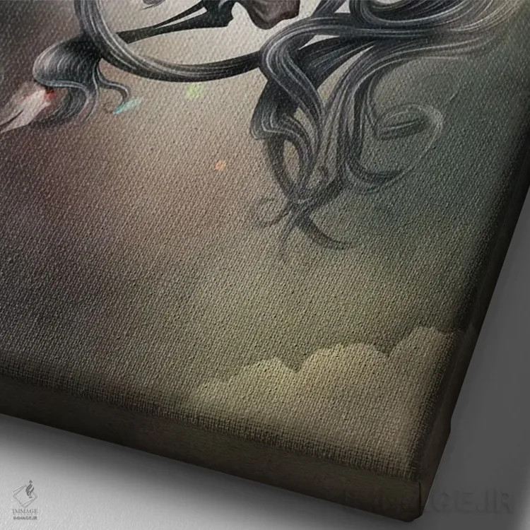 تابلو کاتارسیس (تخلیه روانی) اثر آنتنور ون خان - نمای نزدیک بافت بوم