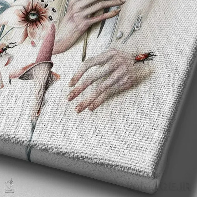 تابلو رولت روسی (بازی) اثر آنتنور ون خان - نمای نزدیک بافت بوم