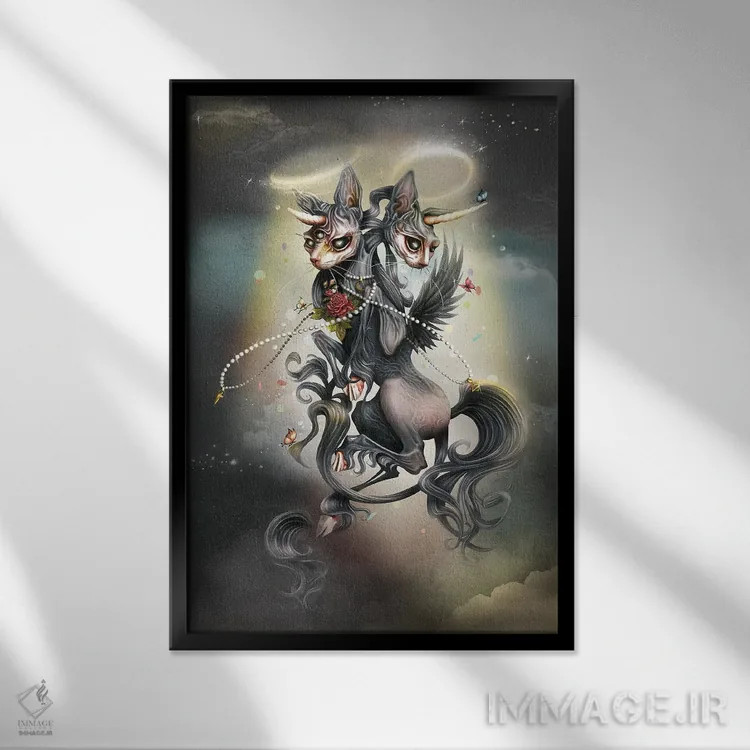 تابلو کاتارسیس (تخلیه روانی) اثر آنتنور ون خان - نمای قابدار مشکی