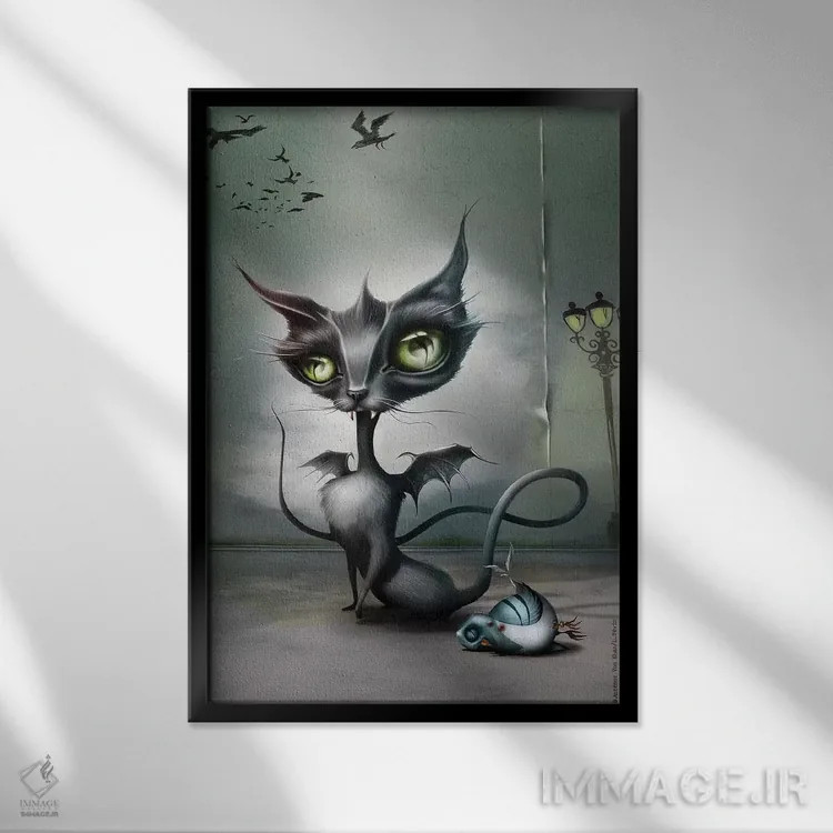 تابلو یپسو زیبا و بیاحساس اثر آنتنور ون خان - نمای قابدار مشکی