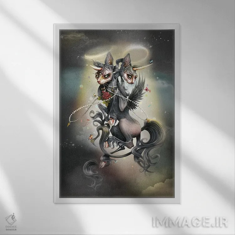 تابلو کاتارسیس (تخلیه روانی) اثر آنتنور ون خان - نمای قابدار سفید