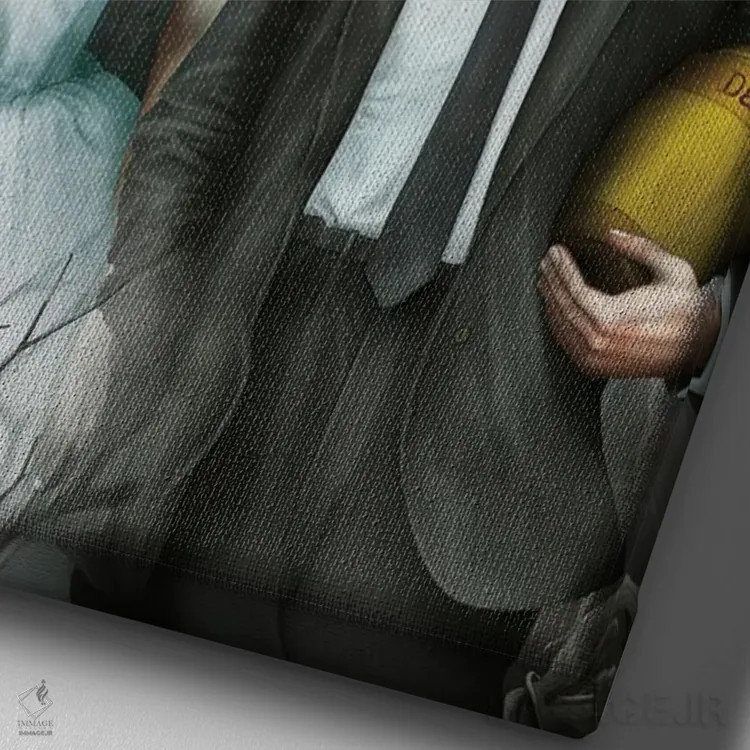 تابلو پایان اثر آنتنور ون خان - نمای نزدیک بافت بوم