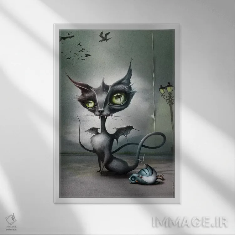 تابلو یپسو زیبا و بیاحساس اثر آنتنور ون خان - نمای قابدار سفید