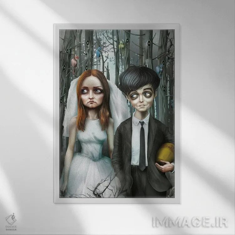 تابلو پایان اثر آنتنور ون خان - نمای قابدار سفید