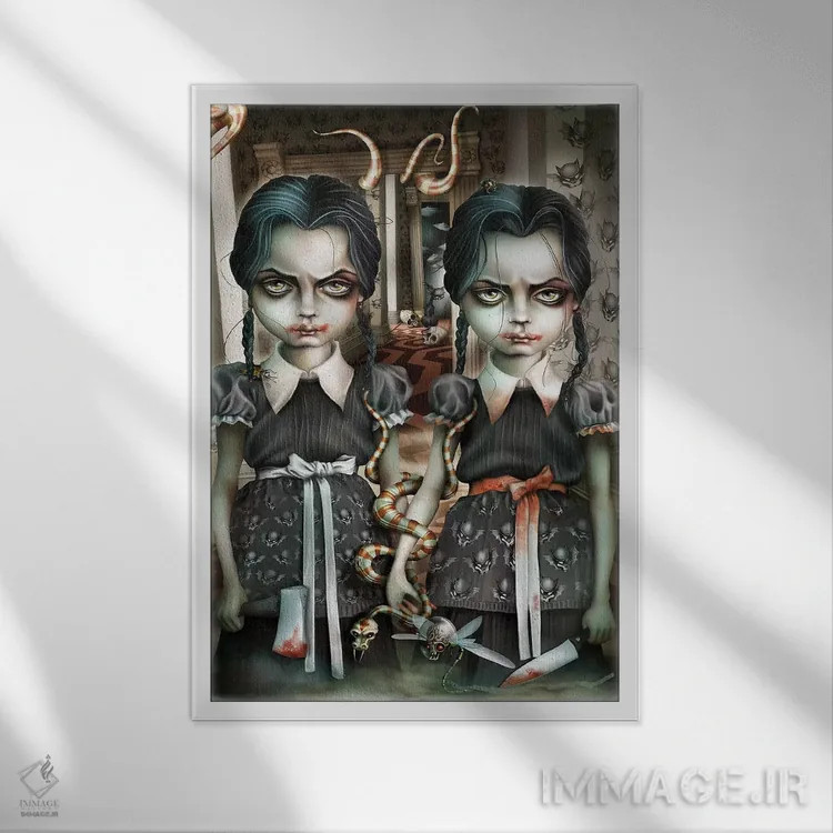 تابلو تیغ یا زهر اثر آنتنور ون خان - نمای قابدار سفید