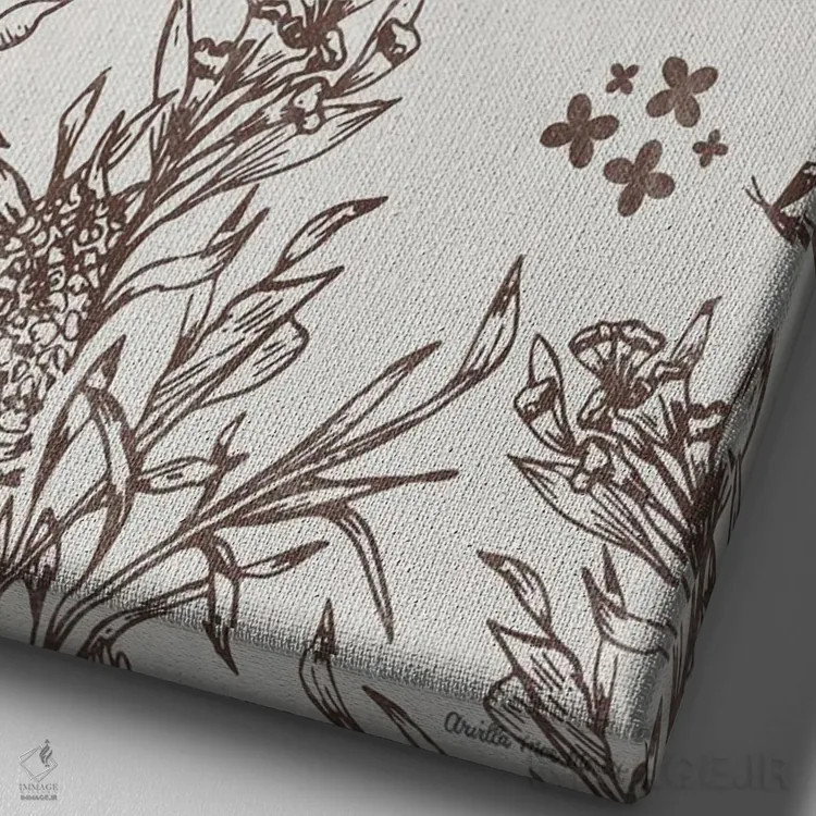 تابلو قدمزنی در جنگل XVIII اثر آرویللا مورِت - نمای نزدیک بافت بوم