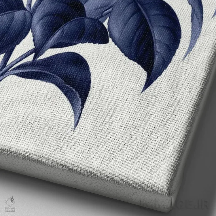 تابلو گیاهشناسی آبی قدیمی X اثر امیلی وینتیج کو (برند/استودیو) - نمای نزدیک بافت بوم