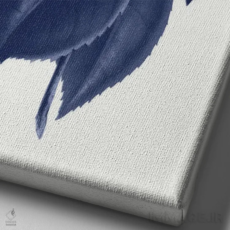 تابلو گیاهشناسی آبی قدیمی IX اثر امیلی وینتیج کو (برند/استودیو) - نمای نزدیک بافت بوم