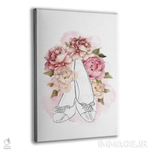 تابلو گلها و کفشها اثر امیلی وینتیج کو (برند/استودیو) - نمای پرسپکتیو محصول