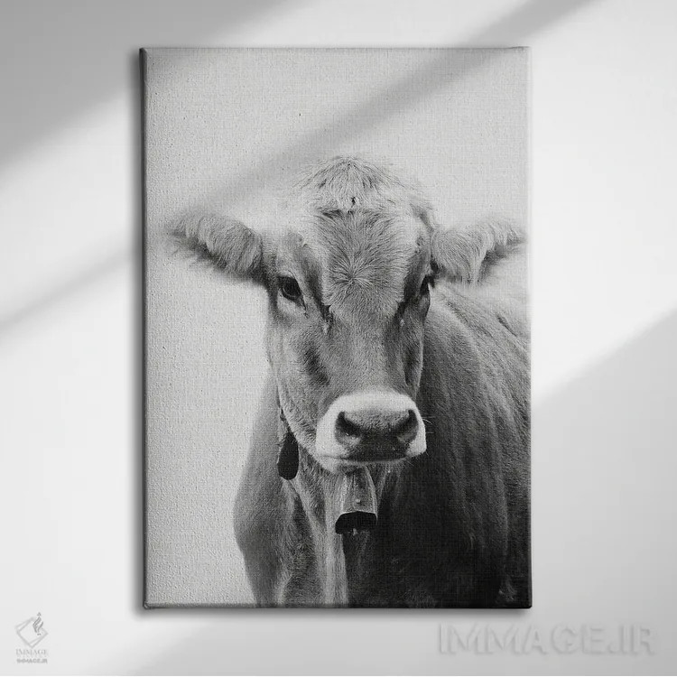 تابلو گاو I اثر امیلی وینتیج کو (برند/استودیو) - نمای روبهرو روی دیوار