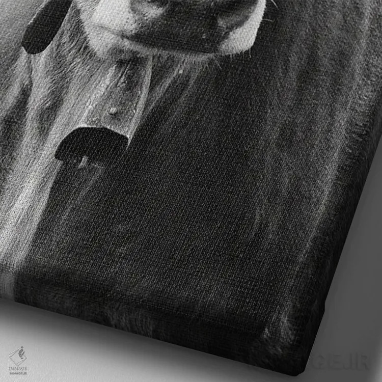 تابلو گاو I اثر امیلی وینتیج کو (برند/استودیو) - نمای نزدیک بافت بوم