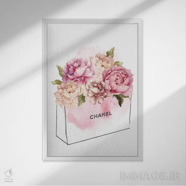 تابلو کیسهٔ گلها اثر امیلی وینتیج کو (برند/استودیو) - نمای قابدار سفید