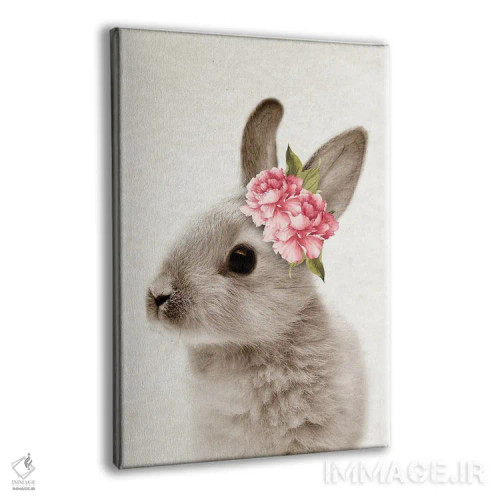 تابلو خرگوش گلدار II اثر امیلی وینتیج کو (برند/استودیو) - نمای پرسپکتیو محصول
