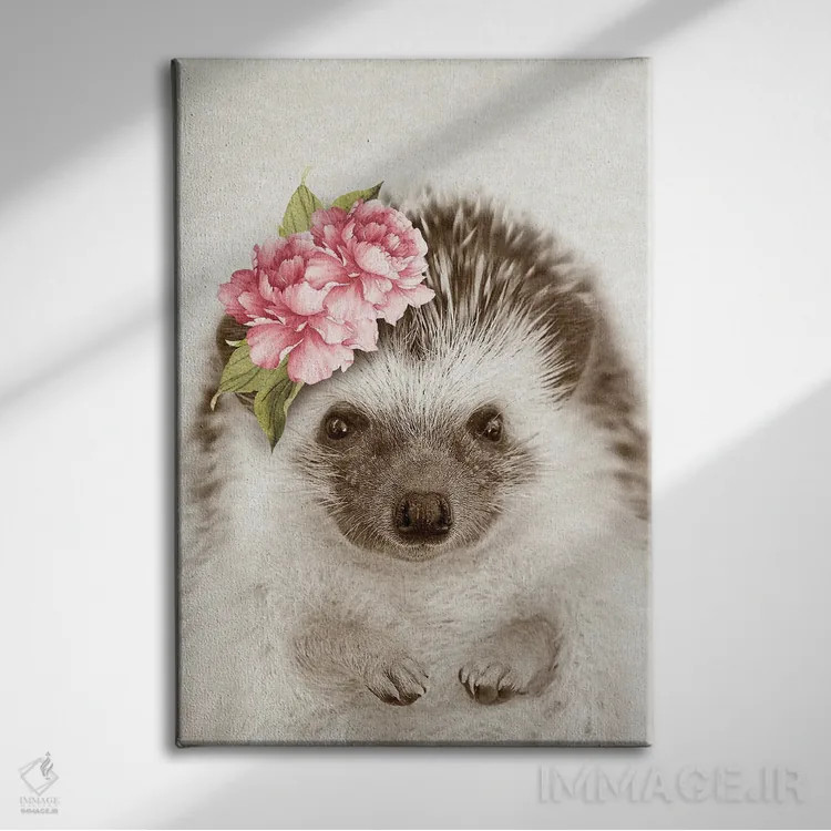 تابلو جوجهتیغی گلدار اثر امیلی وینتیج کو (برند/استودیو) - نمای روبهرو روی دیوار