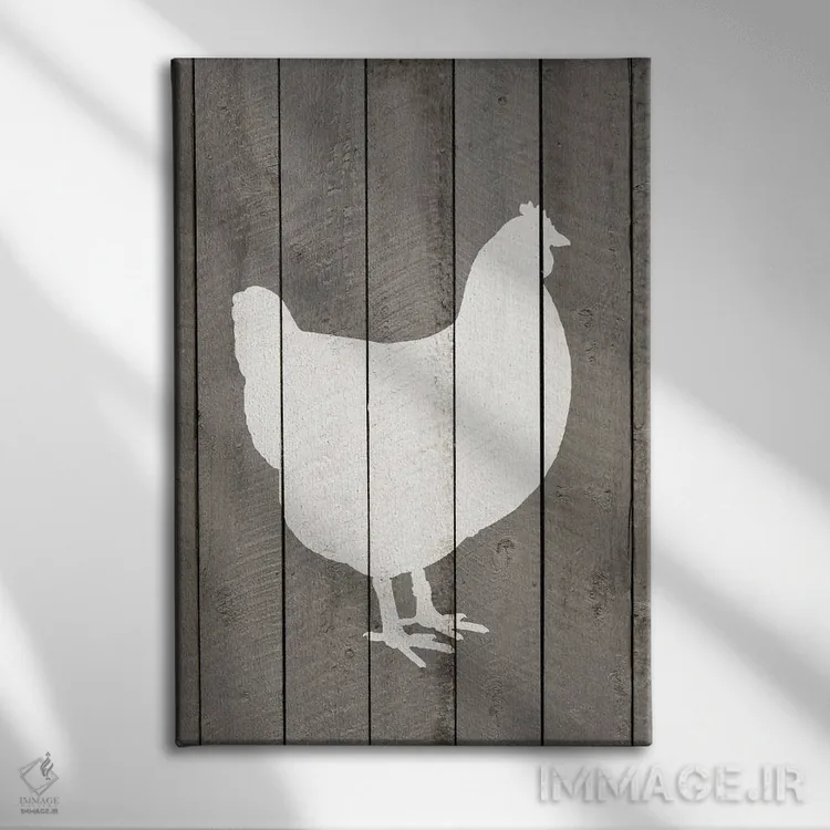 تابلو مرغ روستایی اثر امیلی وینتیج کو (برند/استودیو) - نمای روبهرو روی دیوار