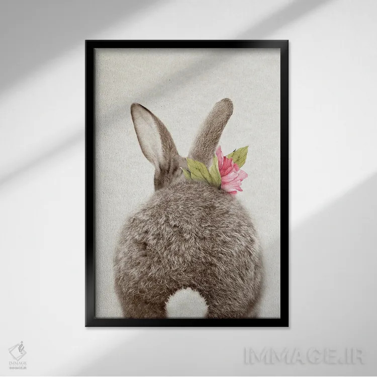 تابلو دم خرگوش اثر امیلی وینتیج کو (برند/استودیو) - نمای قابدار مشکی