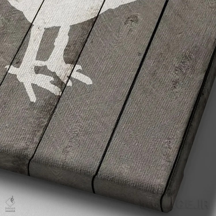 تابلو مرغ روستایی اثر امیلی وینتیج کو (برند/استودیو) - نمای نزدیک بافت بوم