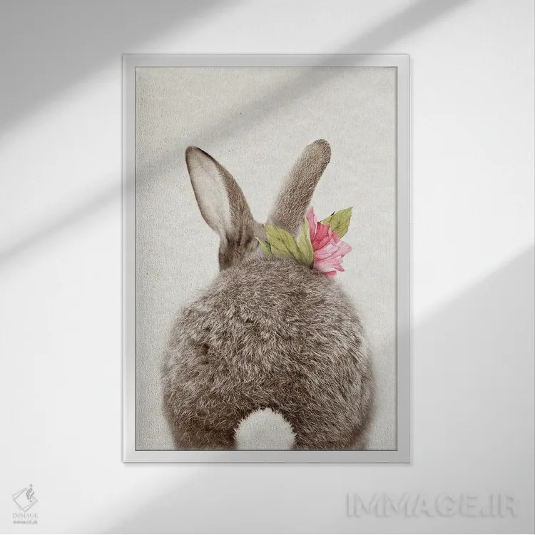 تابلو دم خرگوش اثر امیلی وینتیج کو (برند/استودیو) - نمای قابدار سفید