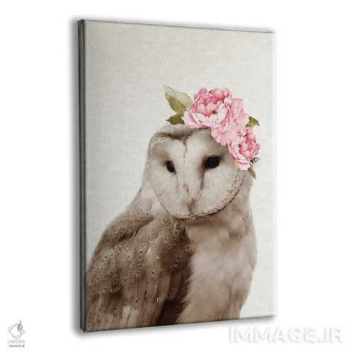 تابلو جغد گلدار اثر امیلی وینتیج کو (برند/استودیو) - نمای پرسپکتیو محصول