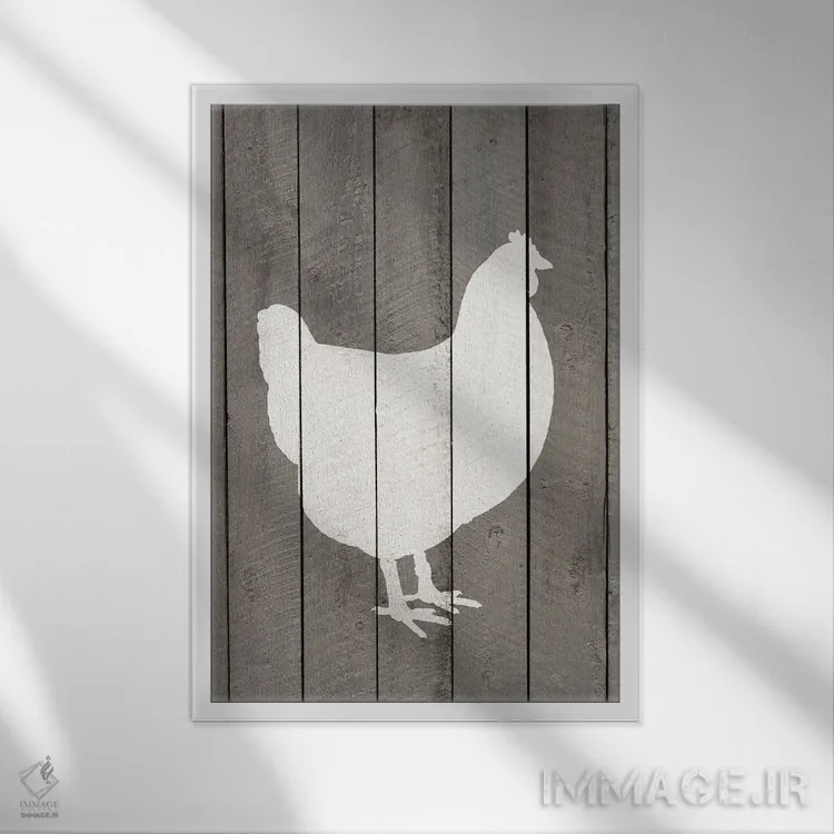 تابلو مرغ روستایی اثر امیلی وینتیج کو (برند/استودیو) - نمای قابدار سفید