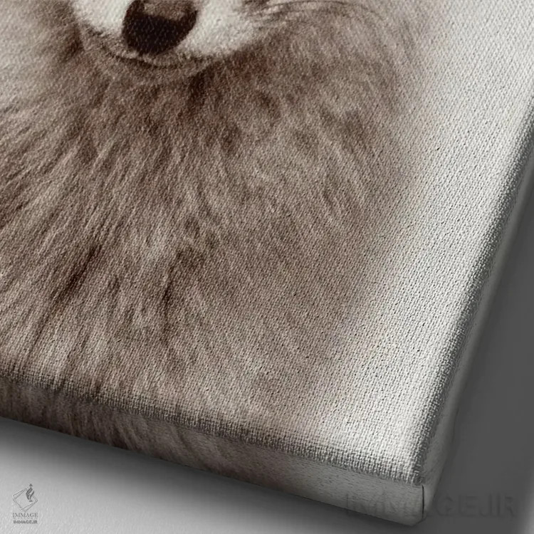 تابلو روباه گلدار اثر امیلی وینتیج کو (برند/استودیو) - نمای نزدیک بافت بوم