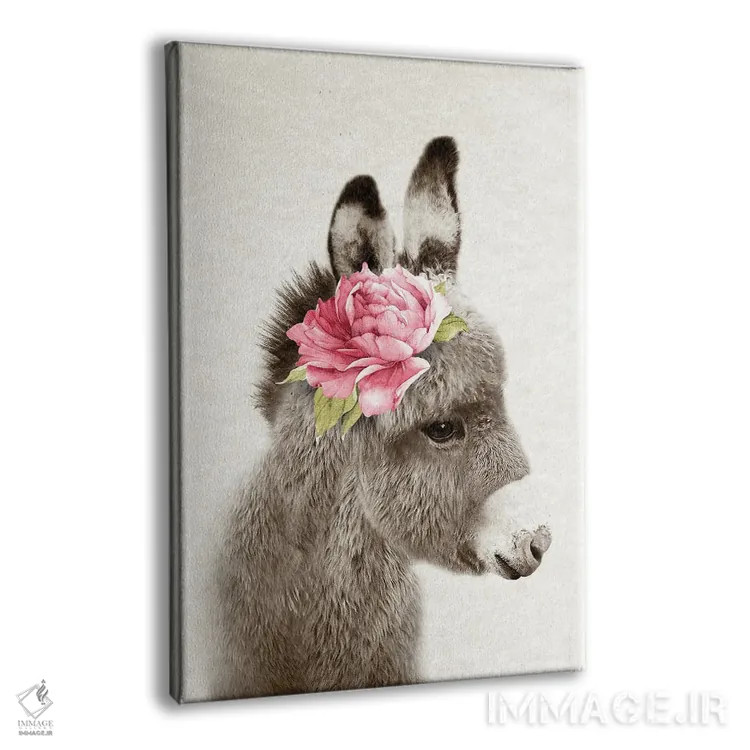 تابلو الاغ گلدار اثر امیلی وینتیج کو (برند/استودیو) - نمای پرسپکتیو محصول