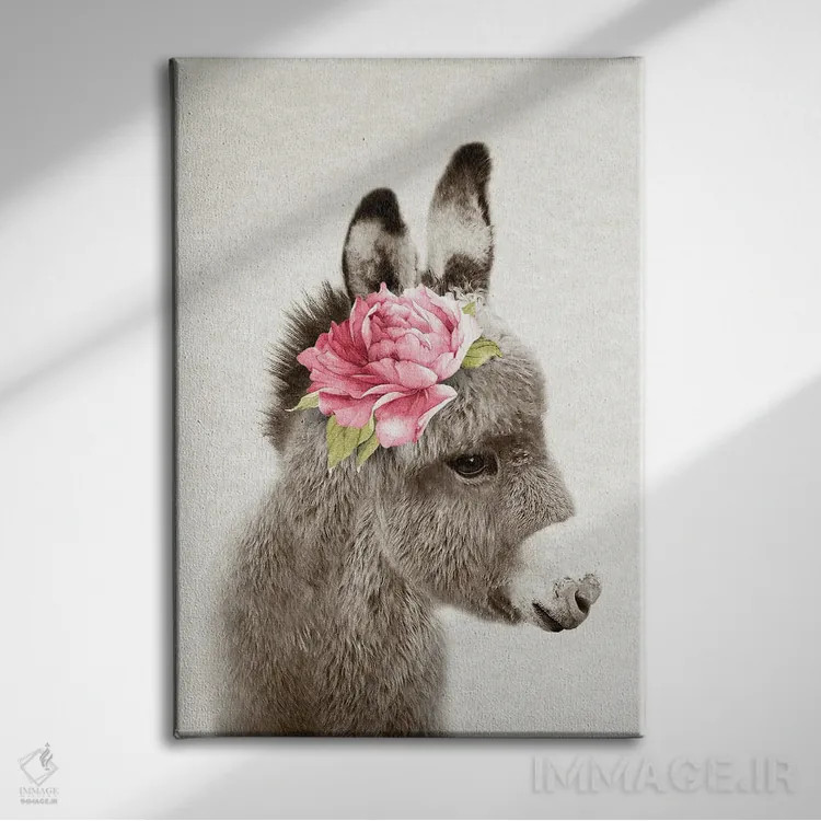 تابلو الاغ گلدار اثر امیلی وینتیج کو (برند/استودیو) - نمای روبهرو روی دیوار