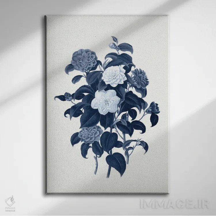 تابلو گیاهشناسی آبی قدیمی II اثر امیلی وینتیج کو (برند/استودیو) - نمای روبهرو روی دیوار