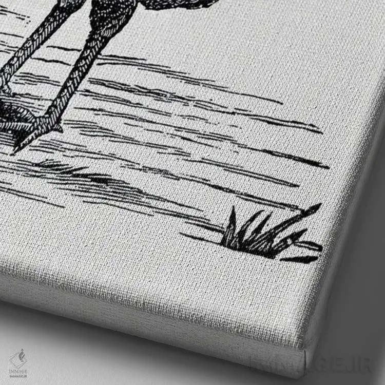 تابلو مرغ قدیمی اثر امیلی وینتیج کو (برند/استودیو) - نمای نزدیک بافت بوم