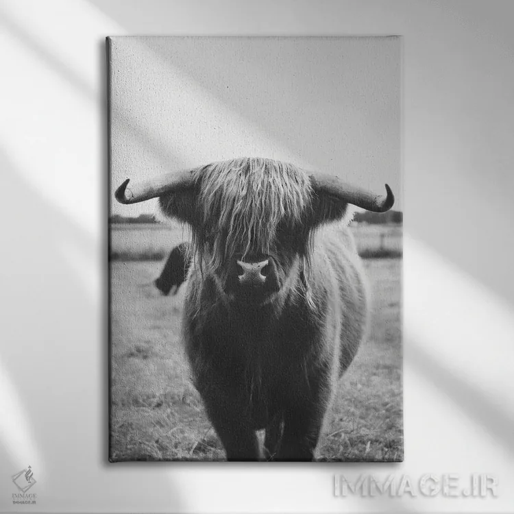 تابلو گاو کوهستانی اثر امیلی وینتیج کو (برند/استودیو) - نمای روبهرو روی دیوار