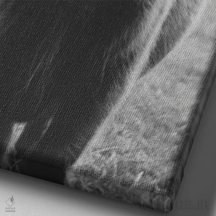 تابلو گاو کوهستانی اثر امیلی وینتیج کو (برند/استودیو) - نمای نزدیک بافت بوم