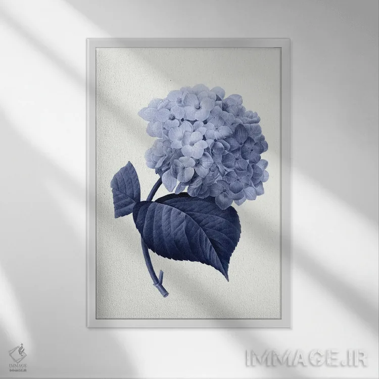 تابلو گیاهشناسی آبی قدیمی I اثر امیلی وینتیج کو (برند/استودیو) - نمای قابدار سفید