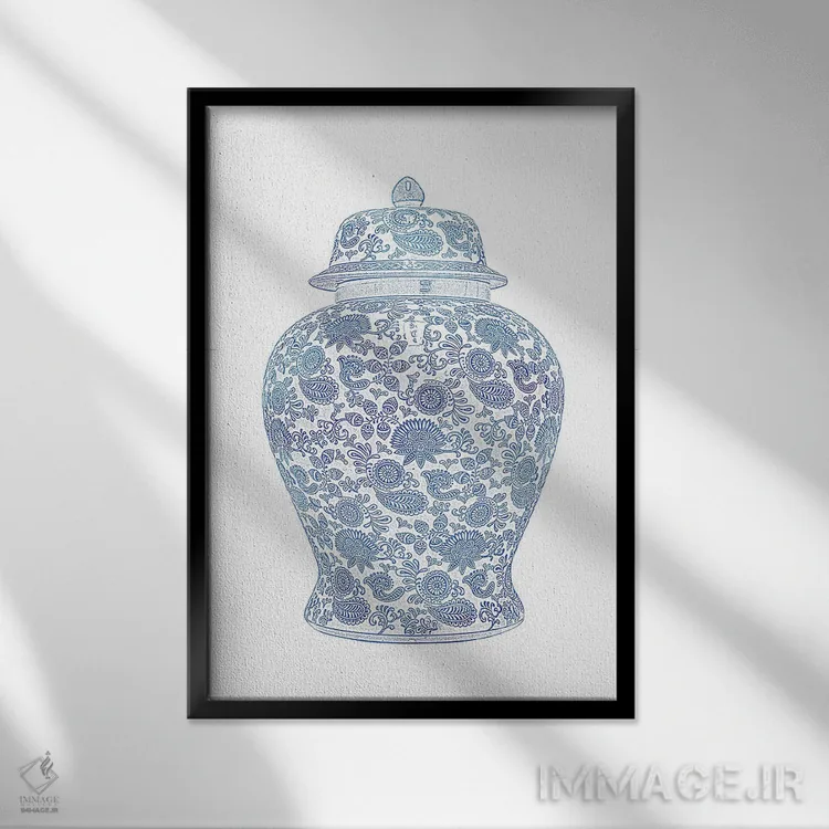 تابلو ظرف زنجبیل I اثر امیلی وینتیج کو (برند/استودیو) - نمای قابدار مشکی