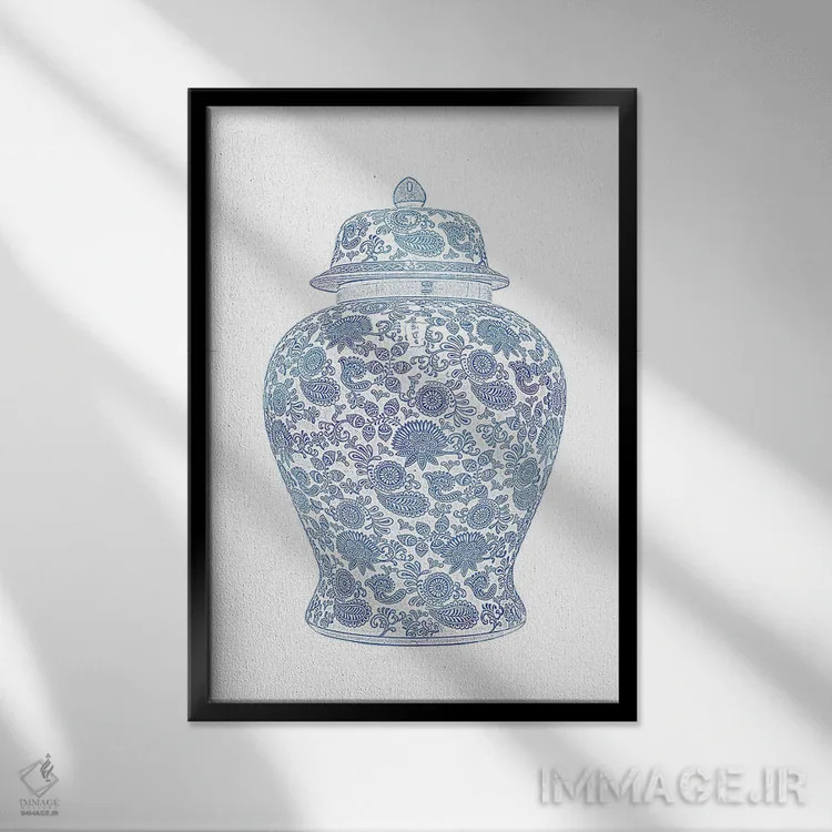 تابلو ظرف زنجبیل I اثر امیلی وینتیج کو (برند/استودیو) - نمای قابدار مشکی