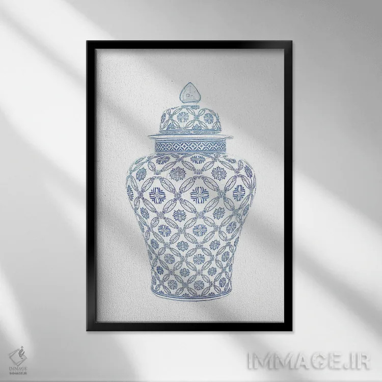 تابلو ظرف زنجبیل II اثر امیلی وینتیج کو (برند/استودیو) - نمای قابدار مشکی