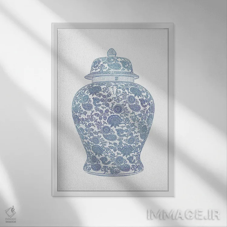 تابلو ظرف زنجبیل I اثر امیلی وینتیج کو (برند/استودیو) - نمای قابدار سفید