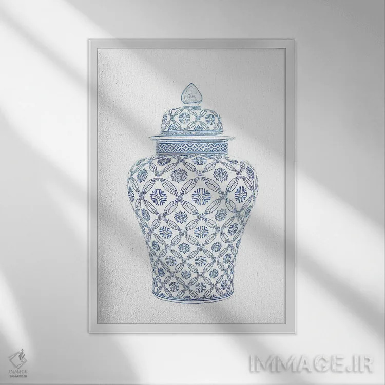 تابلو ظرف زنجبیل II اثر امیلی وینتیج کو (برند/استودیو) - نمای قابدار سفید