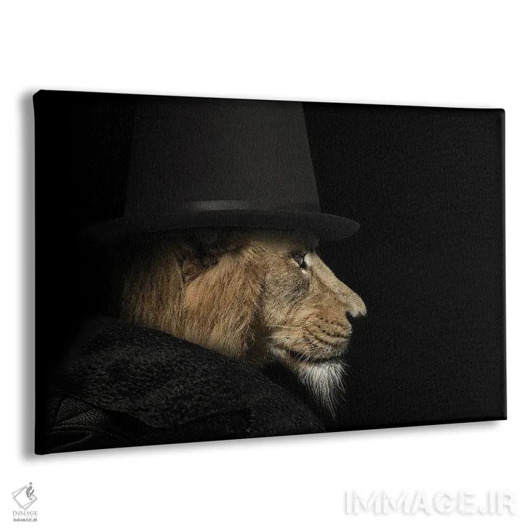 تابلو نمای نیمرخ مرد-شیر اثر آدریان ویریو - نمای پرسپکتیو محصول