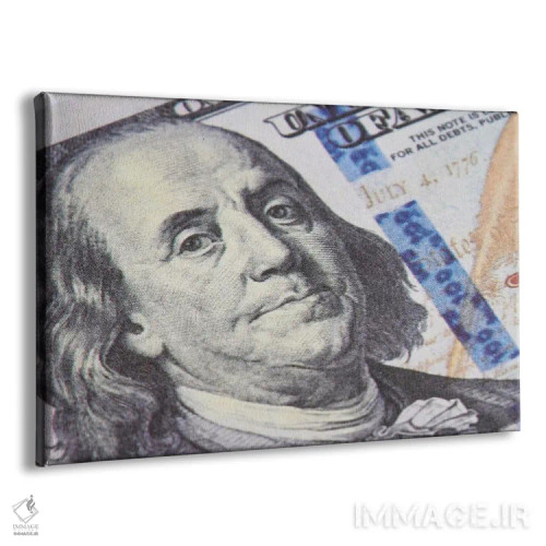 تابلو بنجمین فرانکلین روی اسکناس اثر آدریان ویریو - نمای پرسپکتیو محصول
