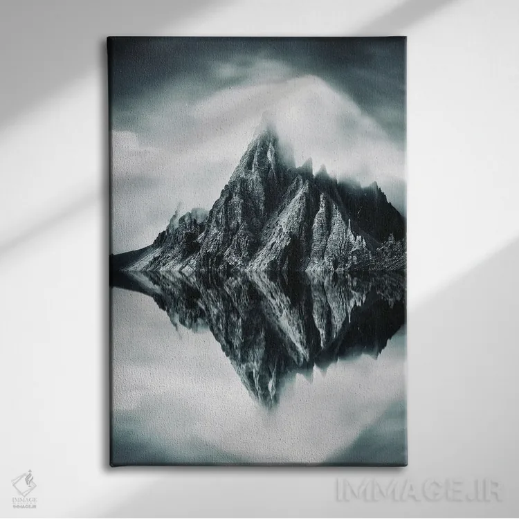 تابلو کوهها با بازتاب دریاچه اثر آدریان ویریو - نمای روبهرو روی دیوار