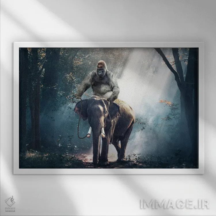 تابلو سیاره میمونها اثر آدریان ویریو - نمای قابدار سفید