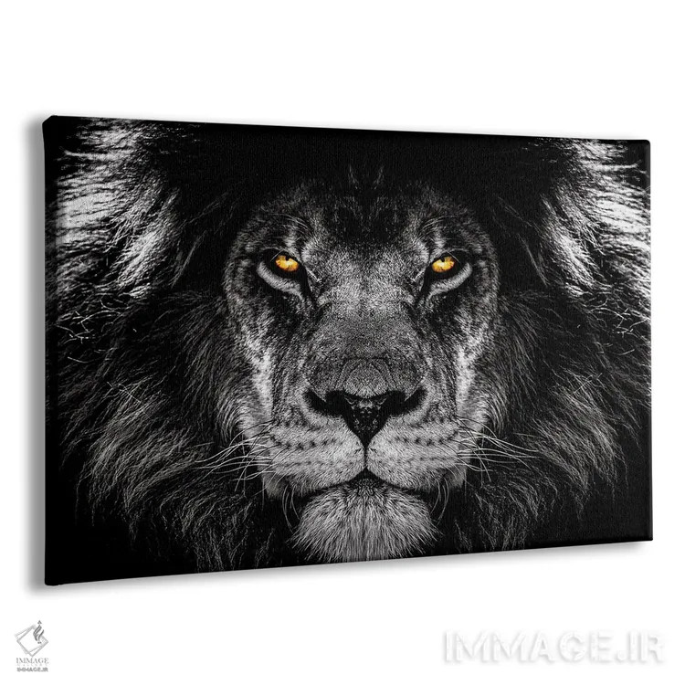 تابلو شیر با نگاه آتشین اثر آدریان ویریو - نمای پرسپکتیو محصول