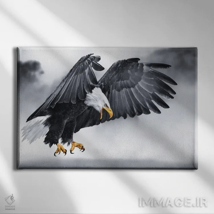 تابلو عقاب در شکار اثر آدریان ویریو - نمای روبهرو روی دیوار