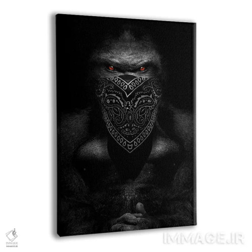 تابلو رئیس گوریل با دستمال سر رپ اثر آدریان ویریو - نمای پرسپکتیو محصول